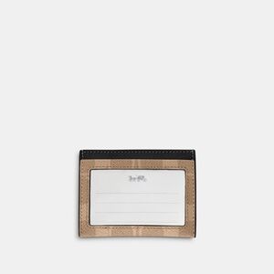 Slim Id Card Case In Signature Canvas